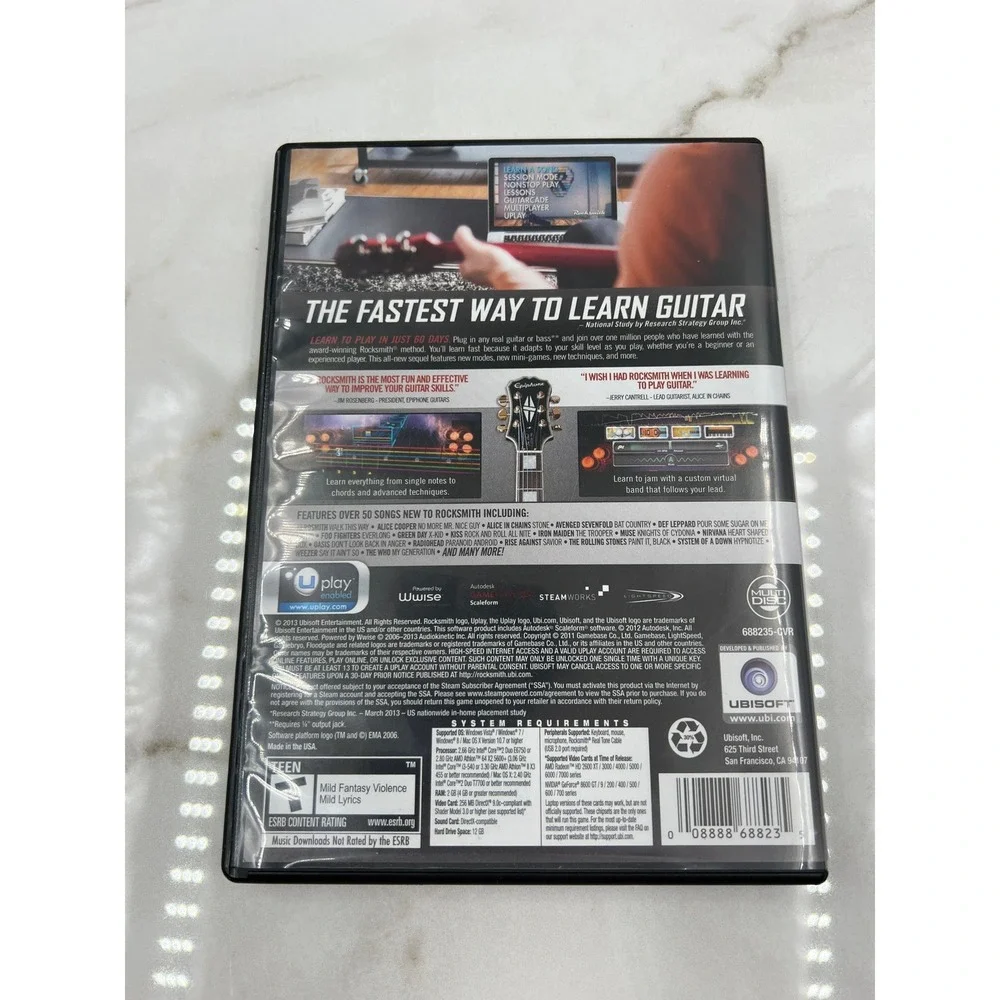 Rocksmith All New 2014 Edition PC DVD Mac Game Learn Guitar NO CORD